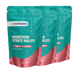 Achat Magnésium Citrate Malate -Lot de 3 flacons