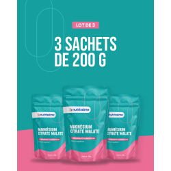 Achat Magnésium Citrate Malate -Lot de 3 flacons