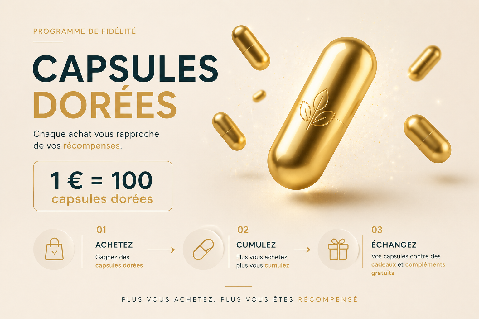 Capsules dorées Nutristore